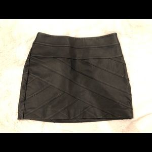 Express leather black skirt